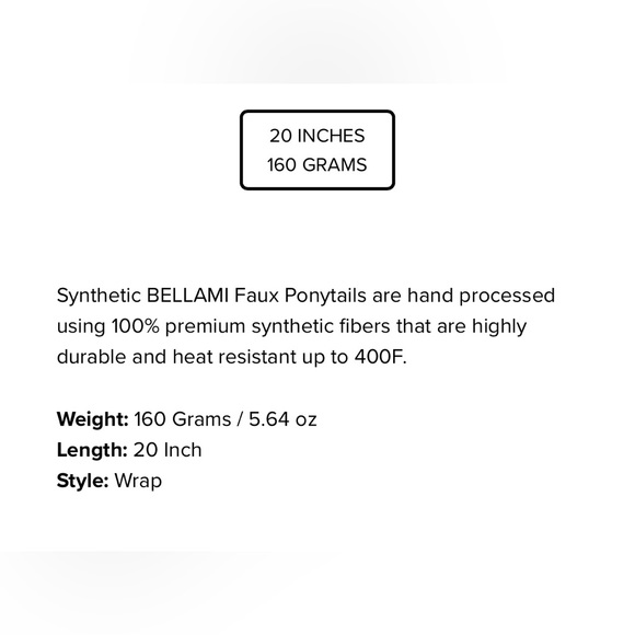 Bellami faux wrap synthetic ponytail 20” color ash blonde never used - Picture 4 of 4